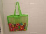 Baby Bathtub Storage Ideas Bathtub toy solution $4 Mesh Bag Hanging From A 3m