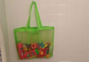 Baby Bathtub Storage Ideas Bathtub toy solution $4 Mesh Bag Hanging From A 3m