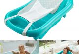 Baby Bathtub with Infant Sling Baby Infant Bath Tub Safety Seat Bathing Newborn Spa