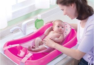 Baby Bathtub with Infant Sling the First Years Infant to toddler Pink Tub with Sling