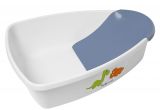 Baby Bathtub with Insert Safetots Dinosaur Baby Bath White with Blue Removable