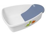 Baby Bathtub with Insert Safetots Dinosaur Baby Bath White with Blue Removable
