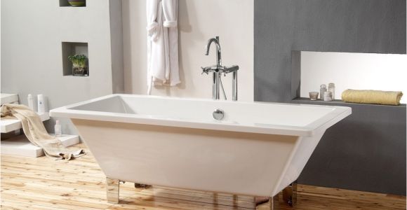 Baby Bathtub with Legs Square Claw Foot Baby Bath Tub with Four Stainless Steel
