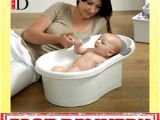 Baby Bathtub with Plug Tippitoes White Mini Newborn Baby Bath Tub for Babies