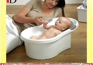 Baby Bathtub with Plug Tippitoes White Mini Newborn Baby Bath Tub for Babies