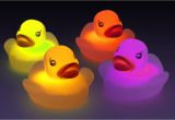 Baby Bathtub with Temperature Control Water Sensor Activated Flash Rubber Ducky Set Flashing