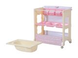 Baby Changing Table with Bathtub Baby Infant Changing Table Unit Rolling Bath Station