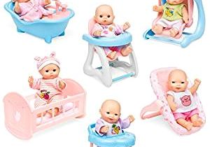 Baby Doll Bathtub toy Amazon Best Choice Products Set Of 6 Mini Baby Dolls