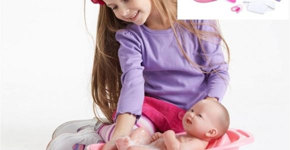 Baby Doll Bathtub toy Jc toys Baby Doll Bath towel Bathtub Bottle Newborn Kid