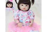 Baby Doll for Bathtub Npk 57cm Full Body Silicone Reborn Baby Doll Girl Bath toys soft