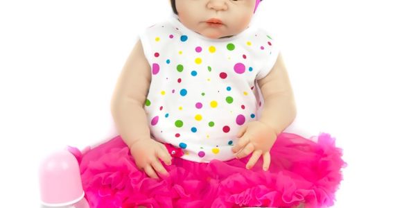 Baby Doll for Bathtub Npk 57cm Full Body Silicone Reborn Baby Doll Girl Bath toys soft