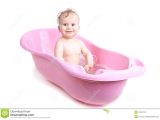 Baby Girl Bathtubs Baby Girl Bathing In the Bath Royalty Free Stock