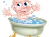 Baby In Bathtub Cartoon Happy Cartoon Baby In Bath Stock Vector Illustration Of