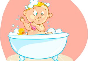 Baby In Bathtub Cartoon Happy Cartoon Baby Kid In Bath Tub Stock Vector