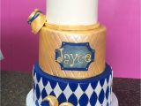 Baby Shower Cake Decorating Kits Royal Blue Gold and White Baby Shower Cake Royalprincecake