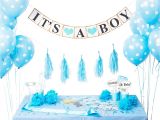 Baby Shower Decoration Kits Boy 12pcs Lot It S A Boy Banner Blue Wave Point Latex Balloons Baby