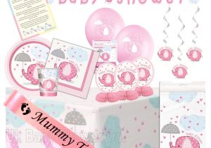 Baby Shower Decoration Kits Uk Ultimate Party Pack In Pink Umbrellaphant Uk Baby Shower Co Ltd