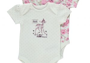 Baby Shower Decorations asda 2 Pack Bambi Bodysuits Baby George at asda Baby Kids Girls