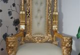 Baby Shower Throne Chair Rentals Lion Throne Chair In Gold Leaf Cream Easiclean Faux Leather Crystal