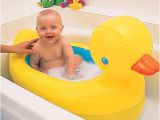 Baby with Bathtub toy Inflatable Safety Duck Tub Bath toy Baby Supply Child Play