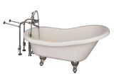 Back Center Drain Bathtubs Barclay 60 In Bisque Acrylic Oval Back Center Drain