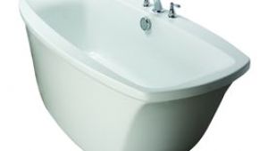Back Center Drain Bathtubs Jacuzzi Primo White Acrylic Oval Freestanding Bathtub with