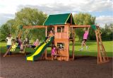 Backyard Adventures Playsets Backyard Discovery Prairie Ridge Brown Wood Play Set Cedar Stain