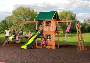 Backyard Adventures Playsets Backyard Discovery Prairie Ridge Brown Wood Play Set Cedar Stain