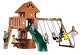 Backyard Adventures Playsets Gorilla Playsets Chateau Deluxe Wood Swing Set 01 0003 T
