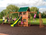 Backyard Discovery My Cedar Playhouse Backyard Discovery 55006 Prairie Ridge Brown Wood Swing Set Play Set