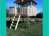 Backyard fort Kit Almost there with the Treeless Treehouse Tree Houses Pinterest