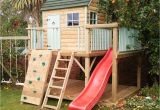 Backyard fort Kit Garden Playhouse with Ladder and Red Slide Backyard Pinterest