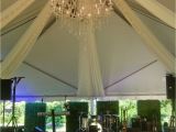 Backyard Graduation Party Ideas White Drape Crystal Chandelier Outdoor Wedding Tent Lighting