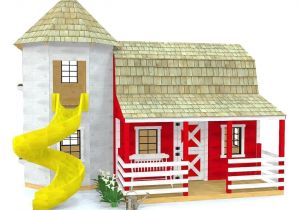 Backyard Playhouse Plans Barn Silo Playhouse Plan Playhouses Pinterest Playhouses
