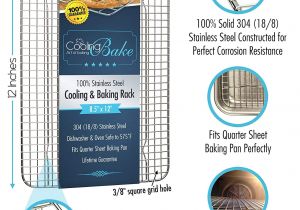 Baking Sheet with Wire Rack Amazon Com Stainless Steel Cooling Rack Fits Quarter Sheet Baking