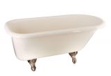 Ball and Claw Foot Bathtub 5 Ft Acrylic Ball and Claw Feet Roll top Tub In Bisque