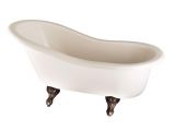 Ball and Claw Foot Bathtub 5 Ft Acrylic Ball and Claw Feet Slipper Tub In Bisque