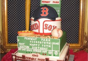 Baseball Bat Cake Decorations 100 Edible Fenway Park Baseball Stadium themed Cake Fondant and Gum
