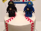 Baseball Birthday Cake Decorations Lego Ninjago and Baseball Cake Made for Brothers Celebrating