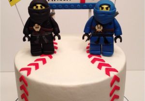 Baseball Birthday Cake Decorations Lego Ninjago and Baseball Cake Made for Brothers Celebrating