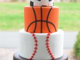 Baseball Cake Decorations All Star Sports themed Birthday Cake but A Dream Custom Cakes