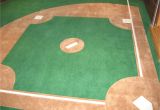 Baseball Field Rug Custom Made Wall to Wall Carpet with A Baseball Diamond by G