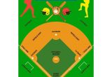Baseball Field Rug La Rug Fun Time Baseball Field Multi Colored 3 Ft X 5 Ft area Rug