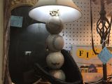 Baseball Light Fixture Baseball Lamp with Baseballs and Baseball Glove Made by Schelert