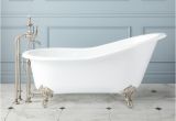 Bath with Claw Foot Tub 61" Callaway Cast Iron Slipper Clawfoot Tub Imperial