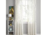 Bathroom Rugs and Shower Curtains at Walmart Your Zone Foil Dot Curtain Panel Walmart Com