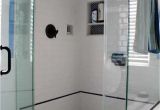 Bathroom Tiled Shower Design Ideas Bathroom White and Black Diamond Mosaic Tile Floor for Shower with