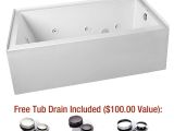 Bathtub 3 Wall Alcove Mirabelle Miredw6030lwh White Edenton 60" X 30" Three Wall