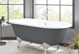 Bathtub 4.5 Feet 66" Sanford Cast Iron Clawfoot Tub Imperial Feet Dark