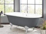 Bathtub 4.5 Feet 66" Sanford Cast Iron Clawfoot Tub Imperial Feet Dark